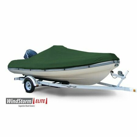 EEVELLE Boat Cover INFLATABLE Center Console, Outboard Fits 18ft 6in L up to 100in W Green SBINFCC18100B-FGR